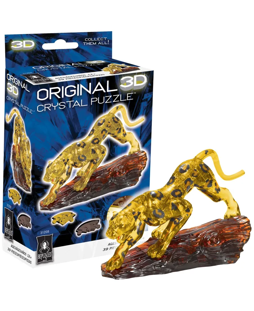 Bepuzzled 3D Crystal Leopard Puzzle Set, 39 Pieces