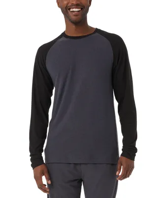 32 Degrees Men's Heat Colorblocked Raglan-Sleeve Sleep T-Shirt