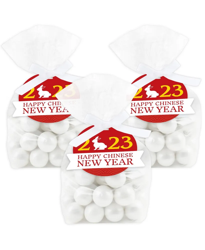 Big Dot of Happiness 2024 Year of the Dragon - Lunar New Year - Treat Bags With Tags - Set of 12