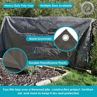 Sunnydaze Decor x 30 Foot Plastic Reversible Heavy-Duty Multipurpose Tarp - Laminated on Both Sides