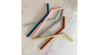 Simka Rose Kids Silicone Straws 6Pk - 10 In