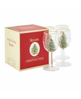 Spode Christmas Tree Wine Glasses, Set of 4