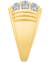 Men's Diamond Three Row Dome Ring (1 ct. t.w.) in 10k Gold