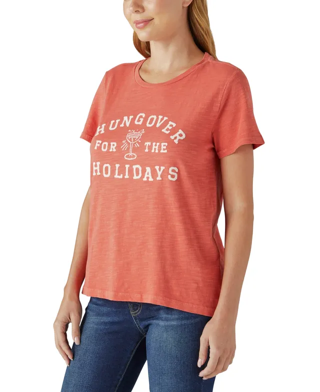 Lucky Brand Women's Card Graphic Print Cotton T-Shirt