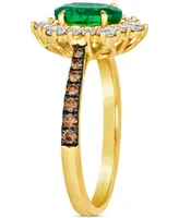 Le Vian Costa Smeralda Emeralds (7/8 ct. t.w.) & Diamond (5/8 ct. t.w.) Halo Ring in 14k Gold