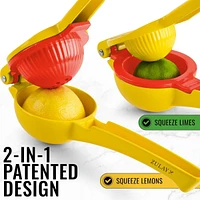 Metal 2-In-1 Lemon Squeezer Manual - Sturdy