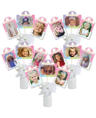 Rainbow Unicorn - Magical Party Picture Centerpiece - Photo Table Toppers 15 Ct