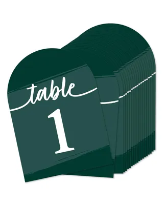Emerald Elegantly Simple - Double-Sided 5 x 7 In Cards - Table Numbers - 1-20