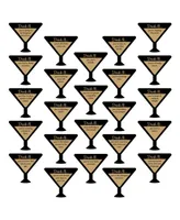 Big Dot of Happiness Drink If Game - Martini Glass - Fun Drinking Game Cards - 24 Count