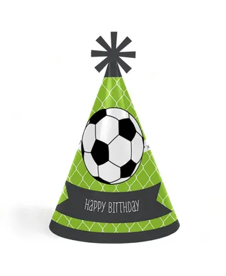 Goaaal - Soccer - Cone Happy Birthday Party Hats - Set of 8 (Standard Size)