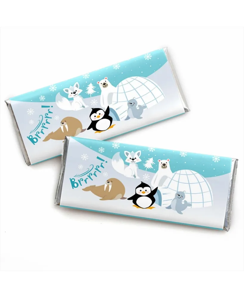 Big Dot Of Happiness Arctic Polar Animals - Candy Bar Wrapper