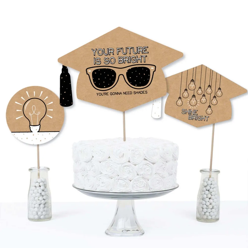 Bright Future - Graduation Party Centerpiece Sticks - Table Toppers - Set of 15