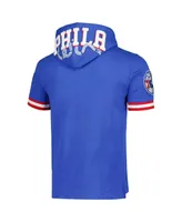 Men's Pro Standard Joel Embiid Royal Philadelphia 76ers Name and Number Short Sleeve Pullover Hoodie