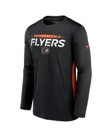 Men's Fanatics Black Philadelphia Flyers Authentic Pro Rink Performance Long Sleeve T-Shirt