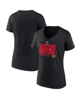 Women's Fanatics Black Chicago Blackhawks Authentic Pro Core Collection Secondary Logo V-Neck T-Shirt