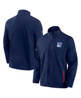 Men's Fanatics Navy New York Rangers Authentic Pro Rink Coaches Full-Zip Jacket