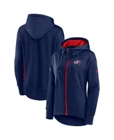 Women's Fanatics Navy Columbus Blue Jackets Authentic Pro Rink Full-zip Hoodie