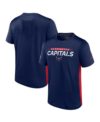 Men's Fanatics Navy, Red Washington Capitals Authentic Pro Rink Tech T-Shirt