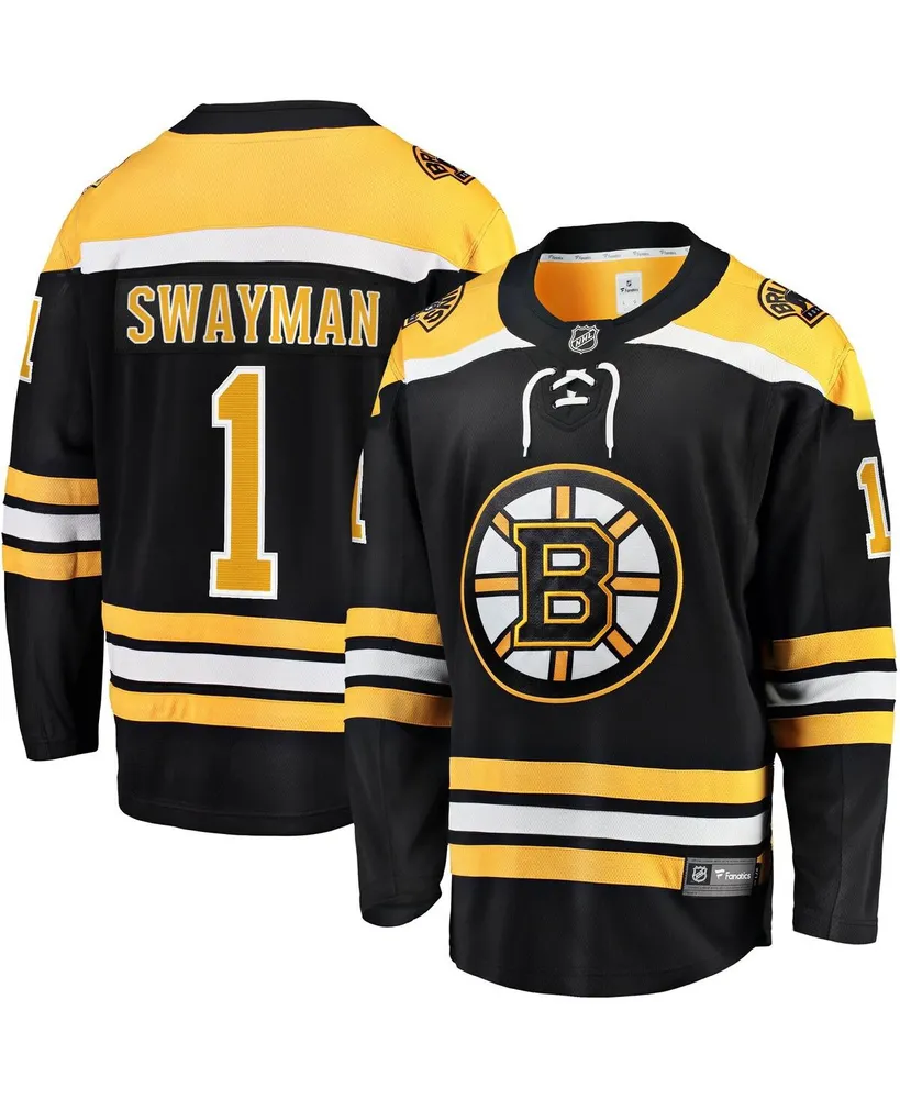 Men's Fanatics Jeremy Swayman Black Boston Bruins 2017/18 Home Breakaway Replica Jersey