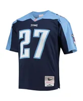 Men's Mitchell & Ness Eddie George Navy Tennessee Titans Big and Tall 1999 Retired Player Replica Jersey