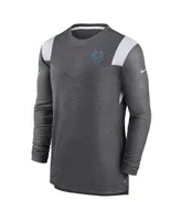 Men's Nike Charcoal Indianapolis Colts Sideline Tonal Logo Performance Player Long Sleeve T-shirt