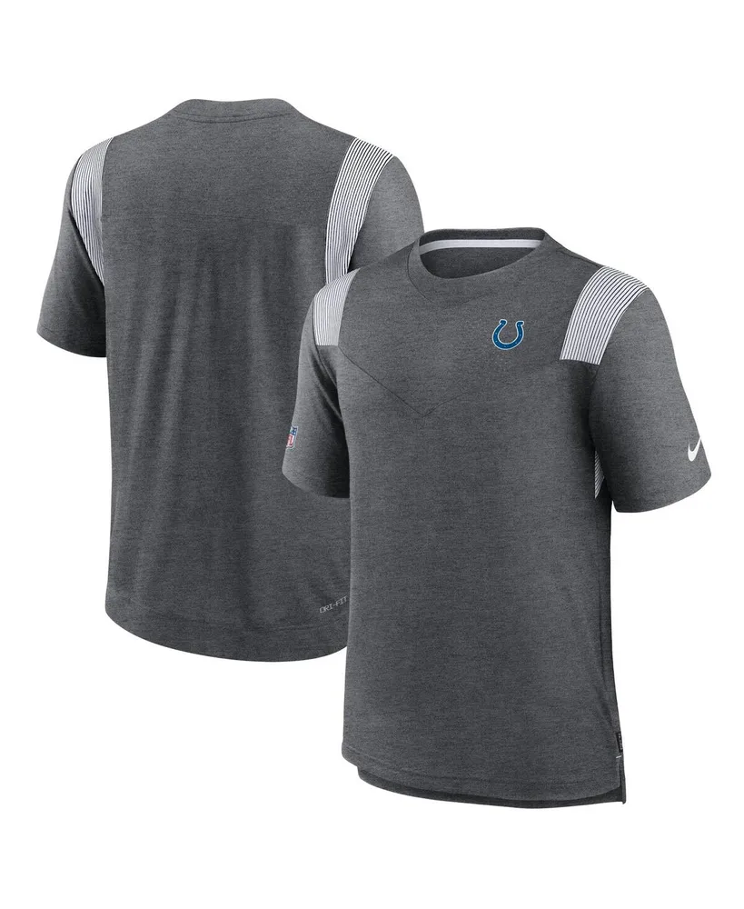 Men's Nike Heather Charcoal Indianapolis Colts Sideline Tonal Logo Performance Player T-shirt