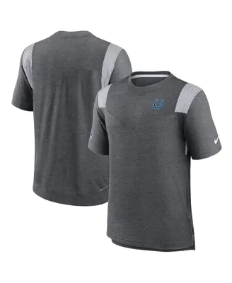 Men's Nike Heather Charcoal Indianapolis Colts Sideline Tonal Logo Performance Player T-shirt
