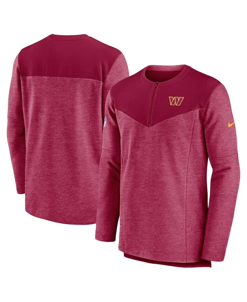 Men's Nike Burgundy Washington Commanders Sideline Lockup Performance Quarter-zip Jacket