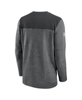 Men's Nike Charcoal Baltimore Ravens Sideline Lockup Performance Quarter-zip Jacket