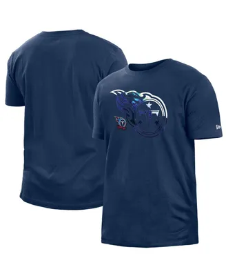 Men's New Era Navy Tennessee Titans 2022 Sideline Ink Dye T-shirt