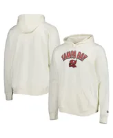 Men's New Era Cream Tampa Bay Buccaneers Sideline Chrome Pullover Hoodie