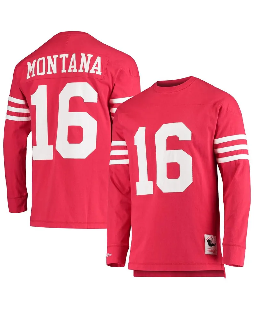 Mitchell & Ness Men's Joe Montana San Francisco 49ers Mesh Name and Number  Crewneck Jersey - Macy's