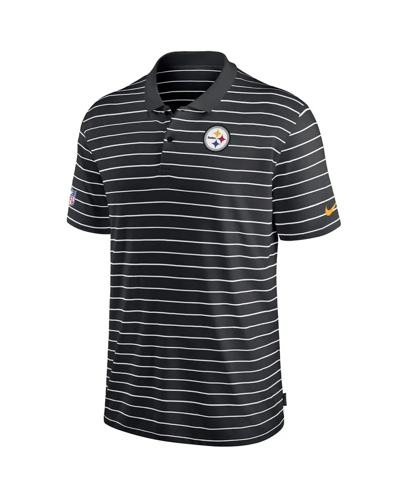 Men's Nike Black Pittsburgh Steelers Sideline Lock Up Victory Performance Polo Shirt