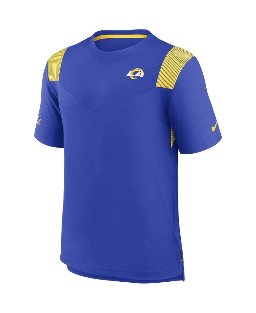Men's Nike Royal Los Angeles Rams Sideline Tonal Logo Performance Player T-shirt