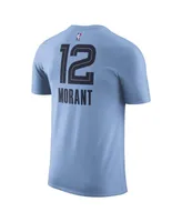 Men's Jordan Ja Morant Light Blue Memphis Grizzlies 2022/23 Statement Edition Name and Number T-shirt
