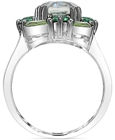 Multi-Gemstone Cluster Ring (3-5/8 ct. t.w.) in Sterling Silver