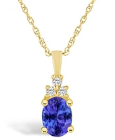 Macy's Tanzanite (-1/ Ct. t.w.) and Diamond (1/10 Pendant Necklace