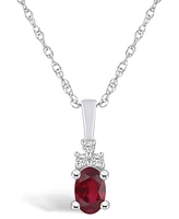 Macy's Ruby (/ Ct. t.w.) and Diamond Accent Pendant Necklace