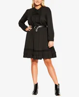 City Chic Plus Precious Tie Dress