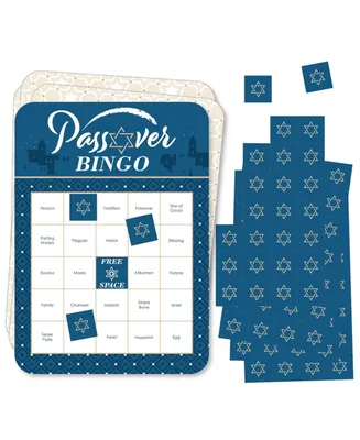 Happy Passover - Bingo Cards and Markers - Pesach Party Bingo Game - Set of 18