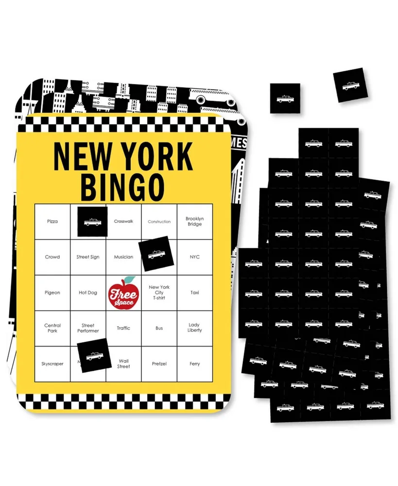 Big Dot of Happiness Las Vegas - Bar Bingo Cards and Markers - Casino Party  Bingo Game - Set of 18 