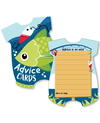 Let's Go Fishing Wish Card Baby Shower Activities Shaped Advice Cards Game 20 Ct