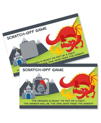 Calling All Knights and Dragons - Medieval Party Game Scratch Off Cards - 22 Ct