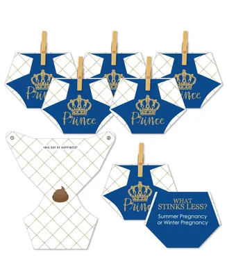 Royal Prince Charming - Baby Shower 2-in-1 Dirty Diaper Game - Set of 24