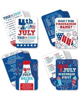 Firecracker 4th of July - 4 Party Games - 10 Cards Each - Gamerific Bundle