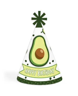 Hello Avocado - Cone Happy Birthday Party Hats Standard Size 8 Count