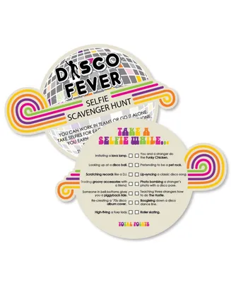 70's Disco - Selfie Scavenger Hunt - 1970s Disco Fever Party Game - Set of 12