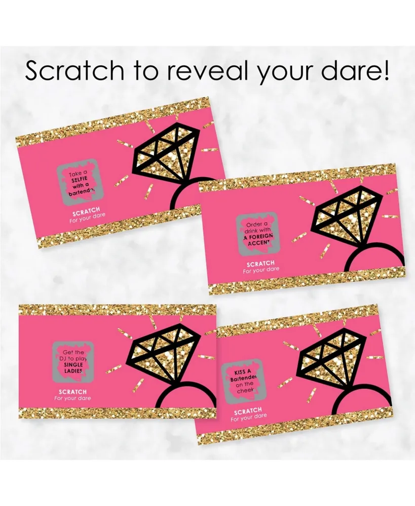 Girls Night Out - Bachelorette Party Game Scratch Off Dare Cards - 22 Count