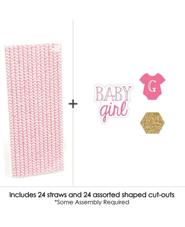 Big Dot of Happiness Honey Bee Paper Straw Decor - Baby Shower or Birthday  Party Striped Decorative Straws - Set of 24