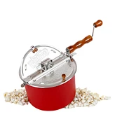 Original Red Whiley Pop Stove Top Popcorn Popper with Popping Kit included